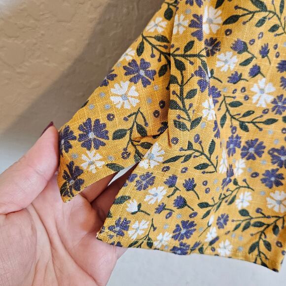 Modcloth Spruced Up Summer Sleeveless Top Yellow Floral Women's Size Medium - Picture 8 of 9